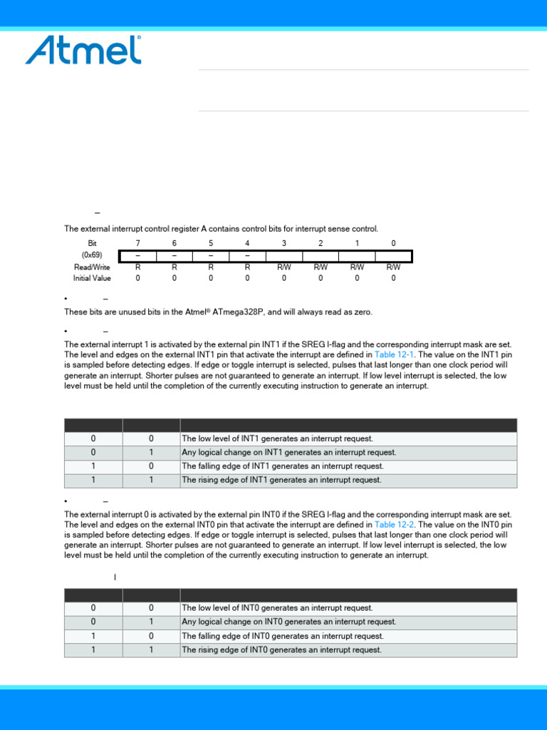 ATmega328P External Interrupts Guide | PDF | Computer Architecture ...