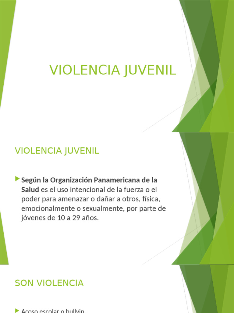 Prevención de la Violencia Juvenil | PDF | Violencia | La delincuencia ...