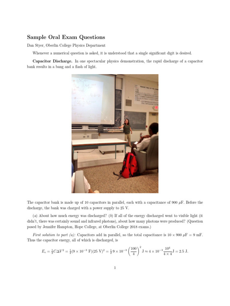 Physics Oral Exam Prep Guide | PDF | Electronvolt | Infrared