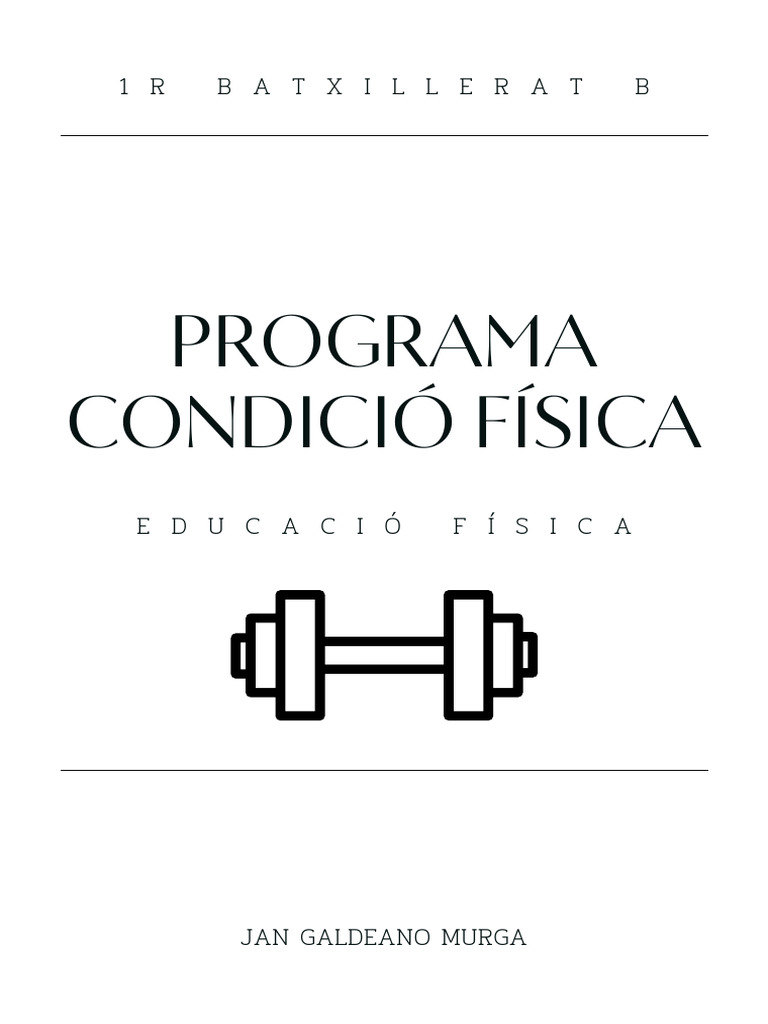 Programa de Condició Física | PDF