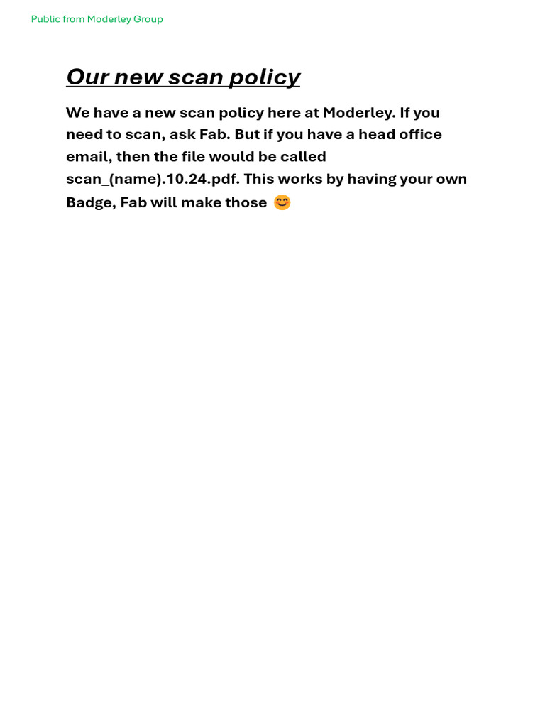 New Scan Policy | PDF