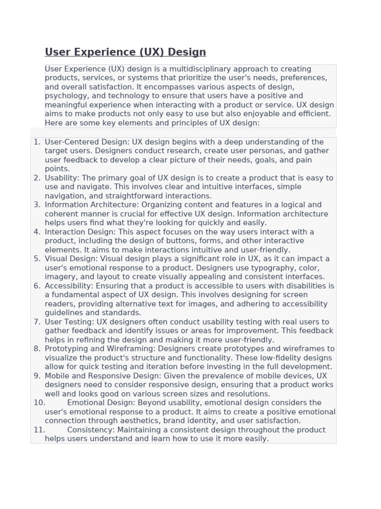 User Experience - Lecture 8 | PDF | Usability | Design