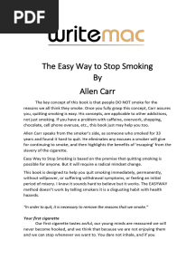 Easy Way to Stop Smoking by Allen Carr 1