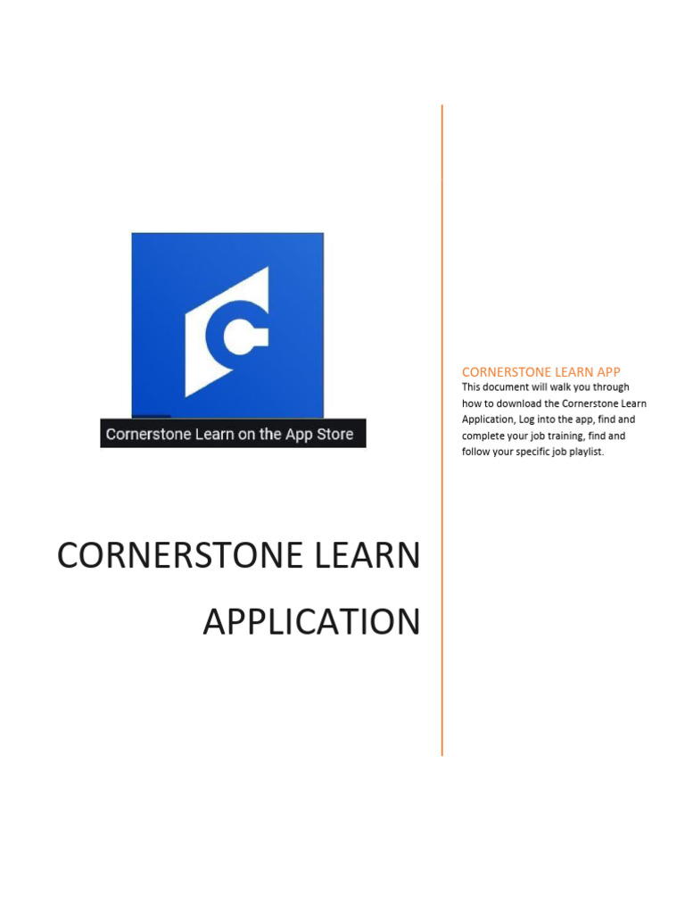 Download & Use Cornerstone Learn App | PDF | Mobile App | Ios