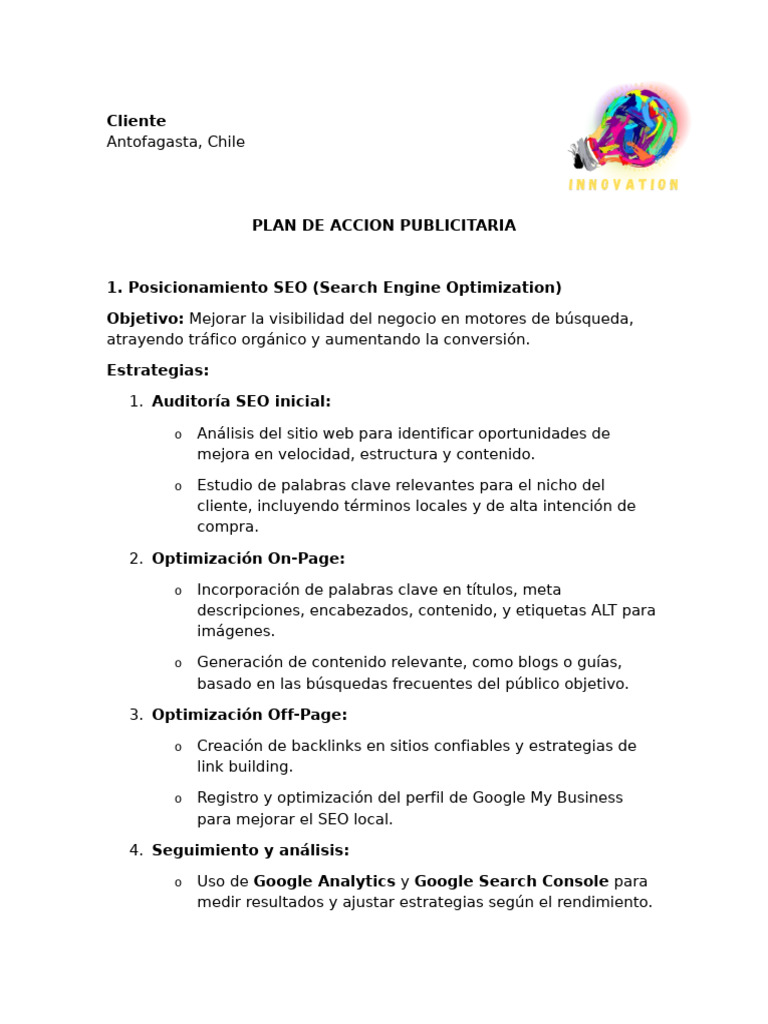 Estrategias SEO y Marketing Digital en Antofagasta | PDF ...