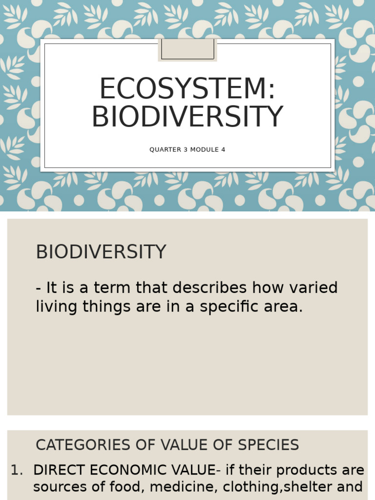 Ecosystem Module 4 Quarter 3 | PDF | Biodiversity | Ecosystem