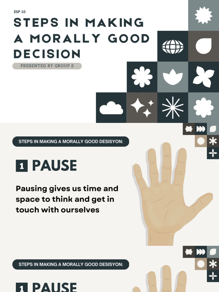 Steps for Making Morally Good Decisions | PDF | Prayer | Thought