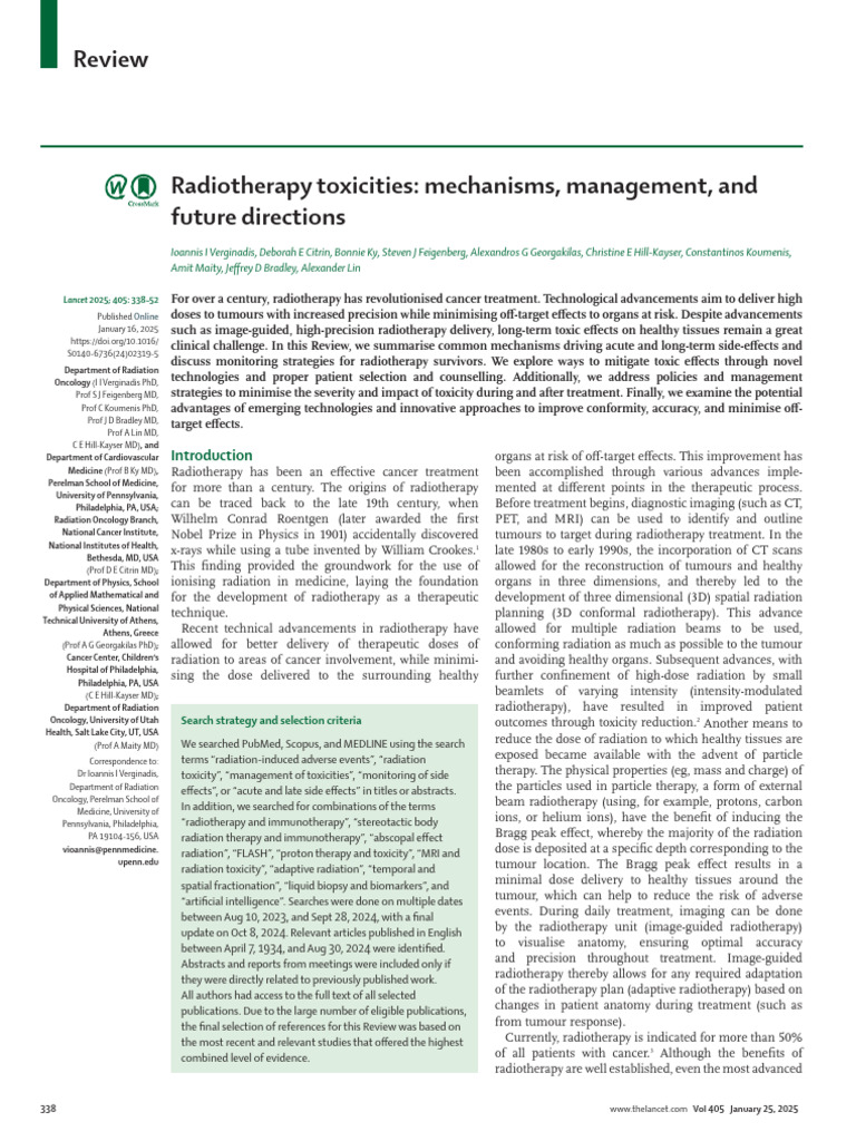 Piis0140 6736 (24) 02319 5 | PDF | Radiation Therapy | Cancer