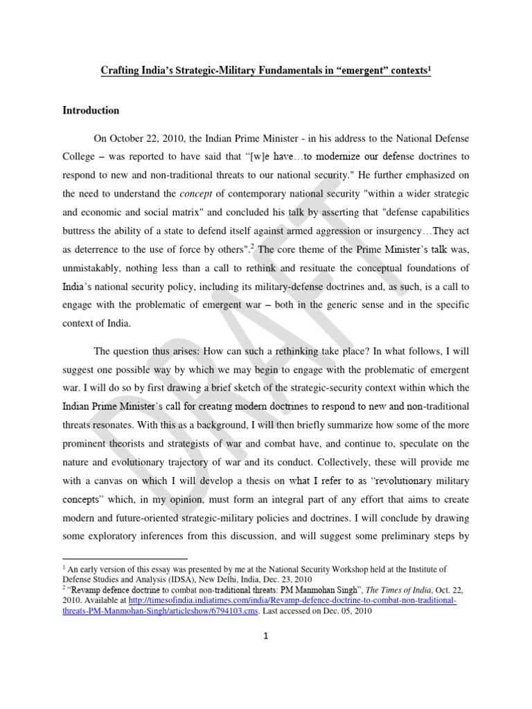 India’s Military Strategy for Modern Threats | PDF | United States Navy ...