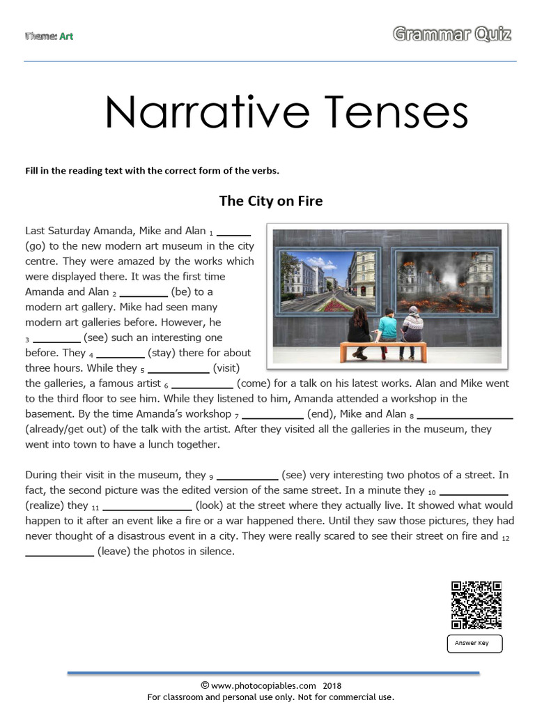 Narrative Tenses Practice Exercise | PDF