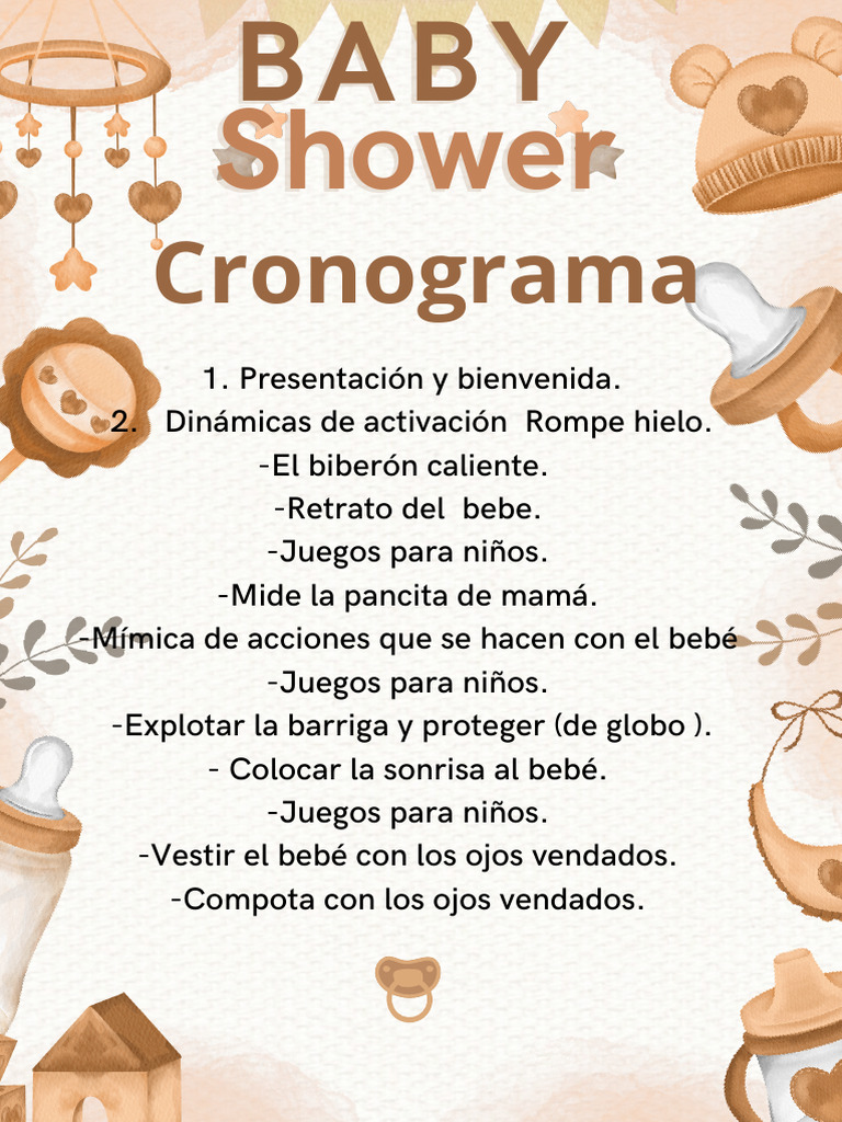 Cronograma Baby Shower | PDF