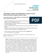 Molecules: Antioxidant Activities and Polyphenolic Contents of Three Selected Micromeria Species From Croatia