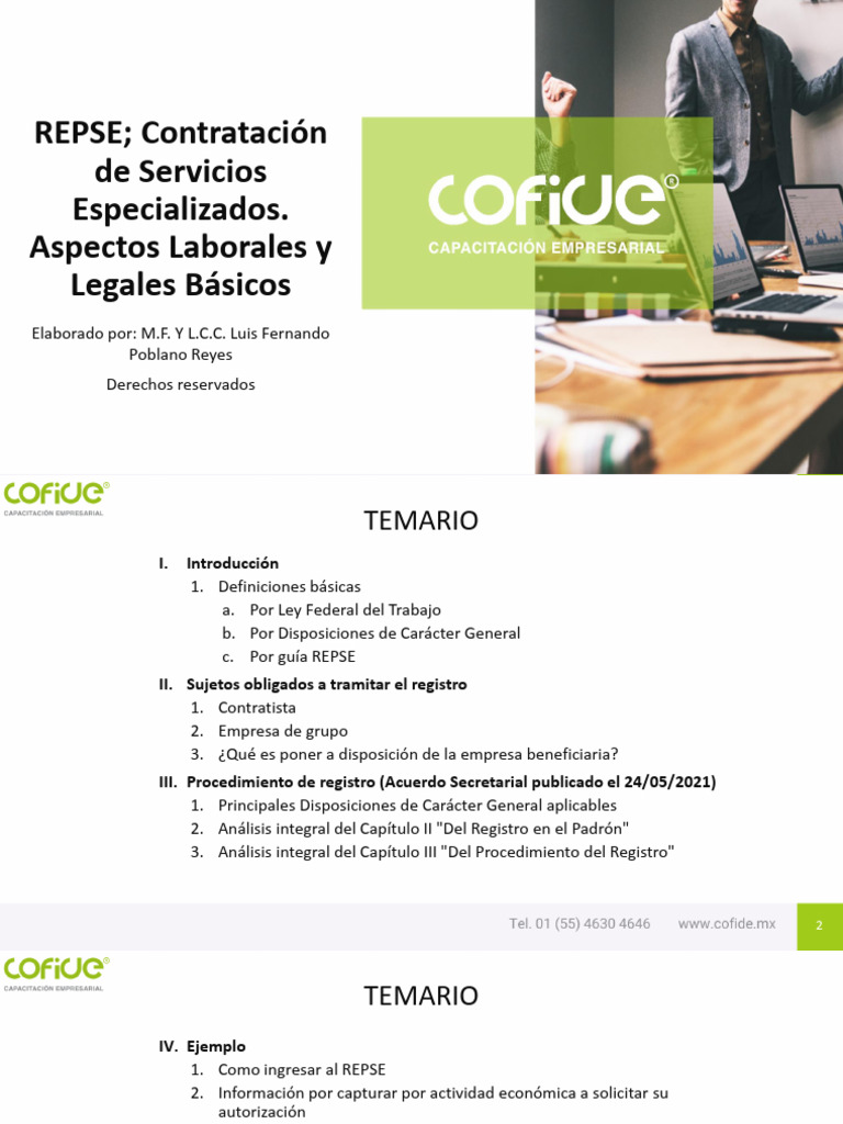 Registro REPSE: Guía de Servicios Especializados | PDF | Outsourcing ...