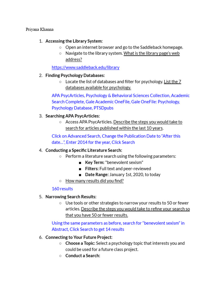 Psychology Database Search Guide | PDF | Psychology | Behavioural Sciences