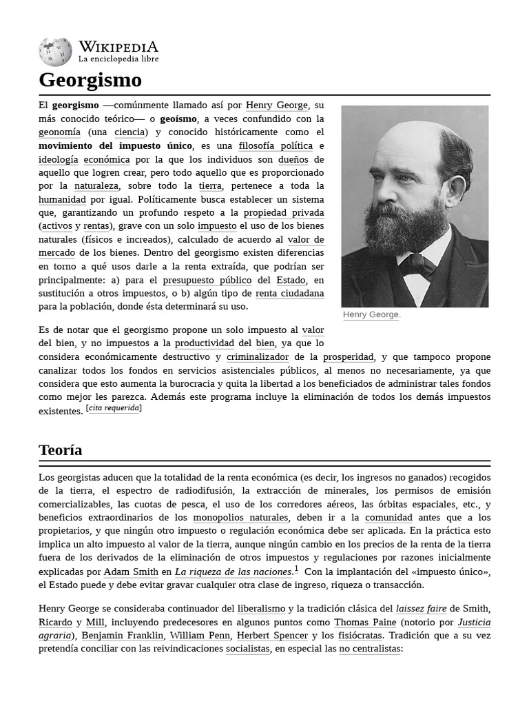 Introducción al georgismo económico | PDF | Economias | Ciencias Políticas