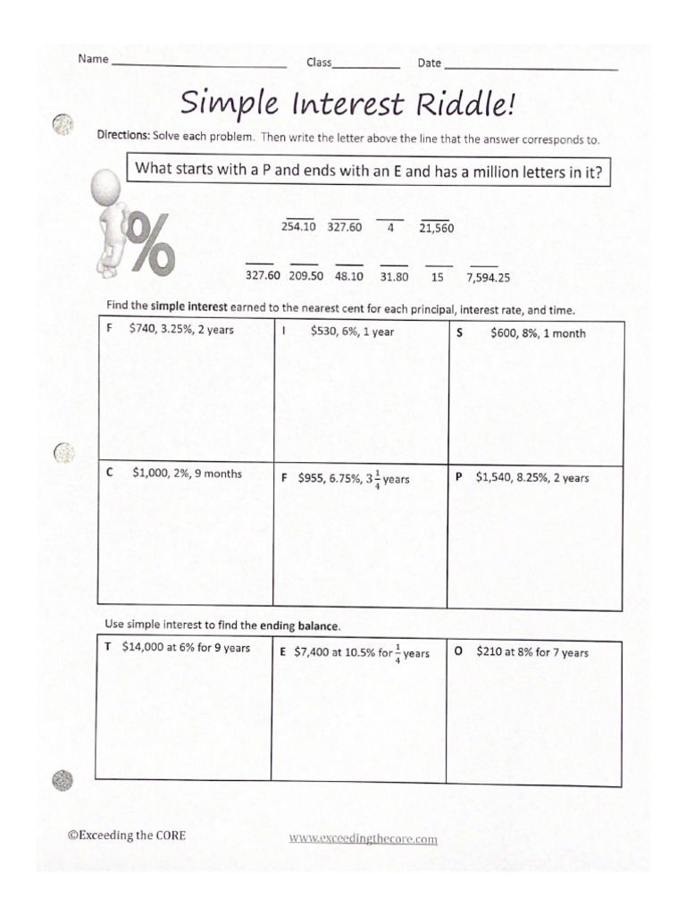 Simple Interest Riddle! | PDF