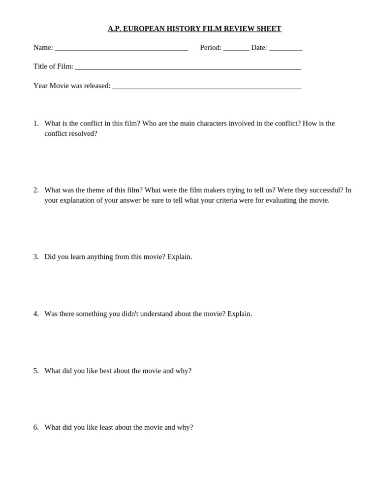 AP+Movie+Review+Assignment+ | PDF