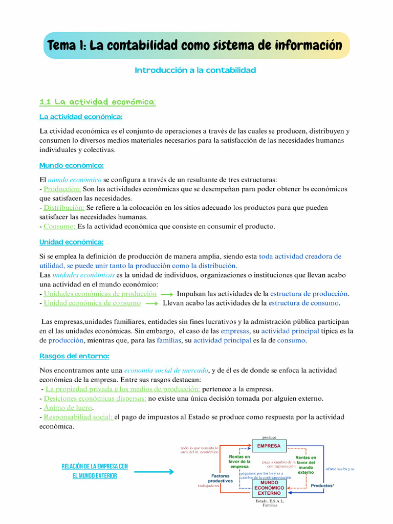 Tema 1 La Contabilidad Como Sistema de Info - 240930 - 234509 | PDF