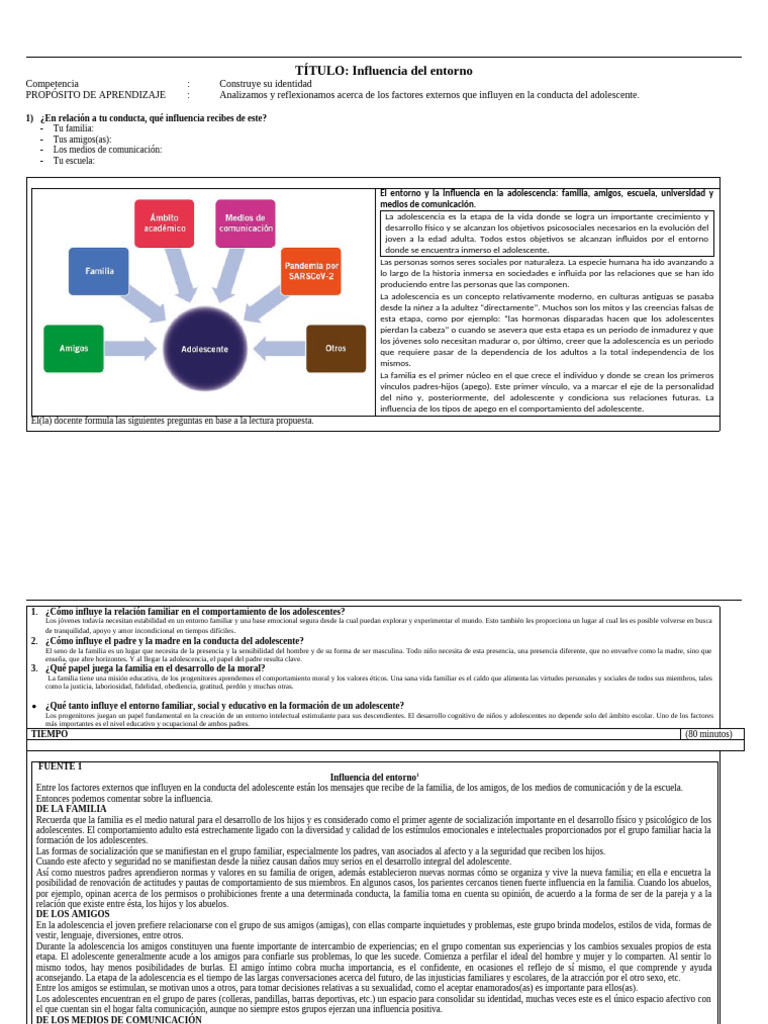 Ficha de Aprendizaje D DPCC 1° VI Ciclo | PDF | Adultos | Adolescencia