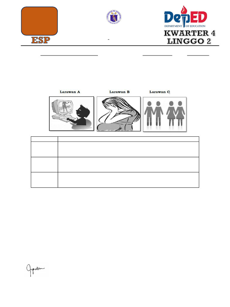 ESP 8 4th Quarter Week 2 DARIA | PDF