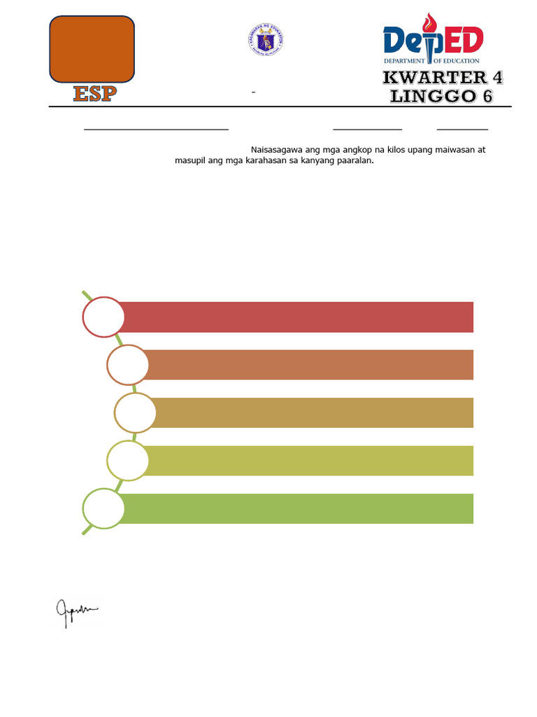 ESP 8 4th Quarter Week 6 DARIA | PDF