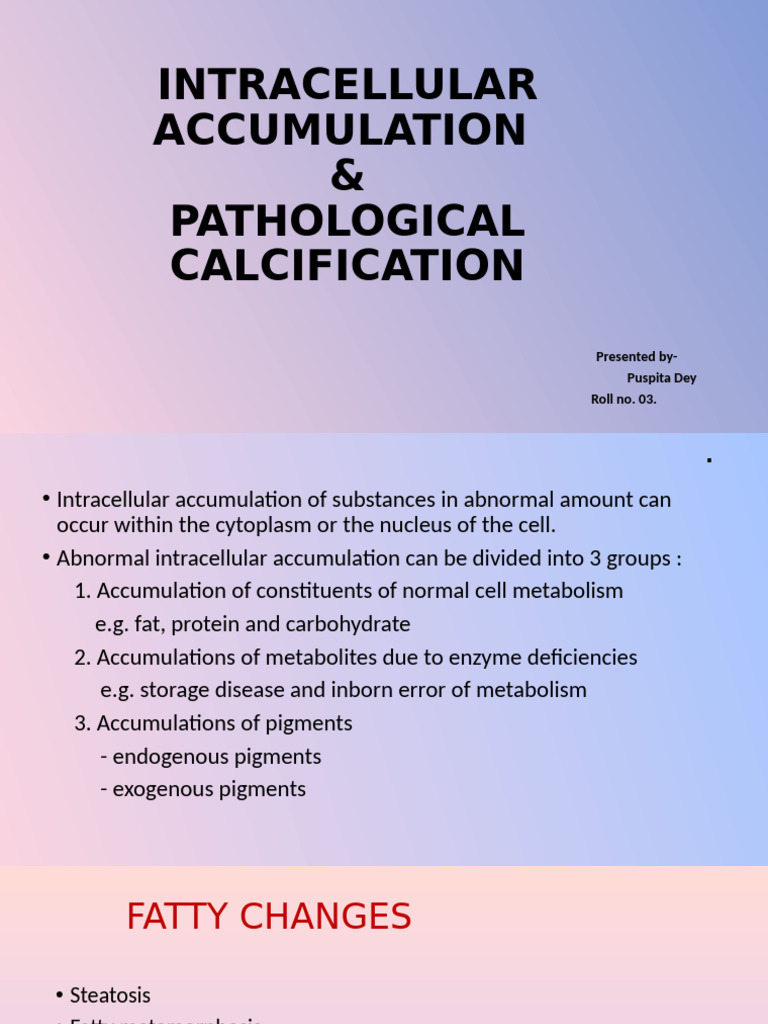 Intracellular Accumulation & Pathological Calcification | PDF ...