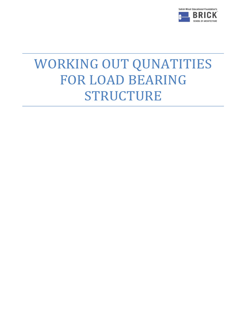 Unit IV QS & SPW I | PDF | Building Engineering | Architectural Design
