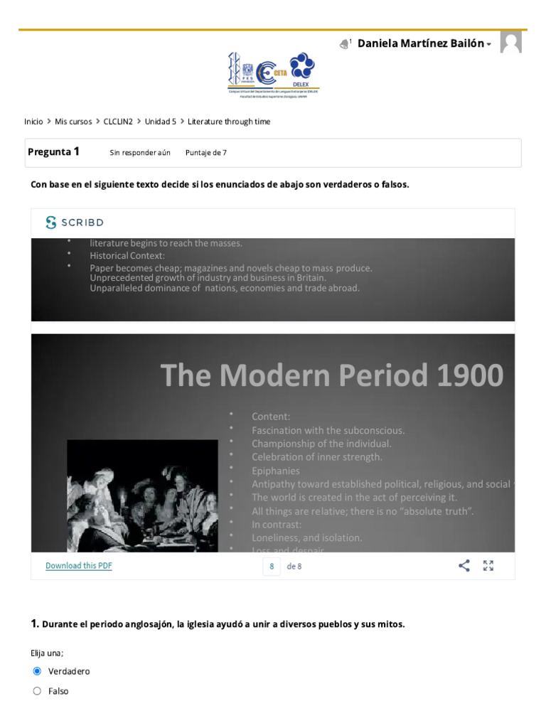 Literature Through Time | PDF | Educación en artes liberales