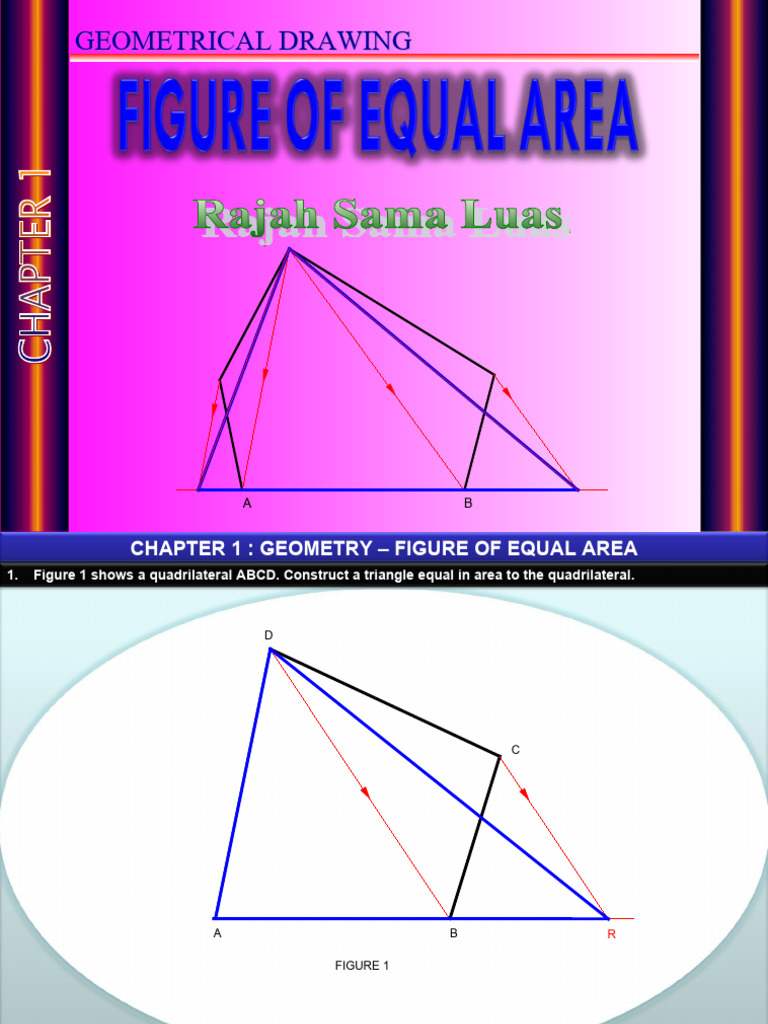 Equal Area Constructions in Geometry | PDF | Rectangle | Area