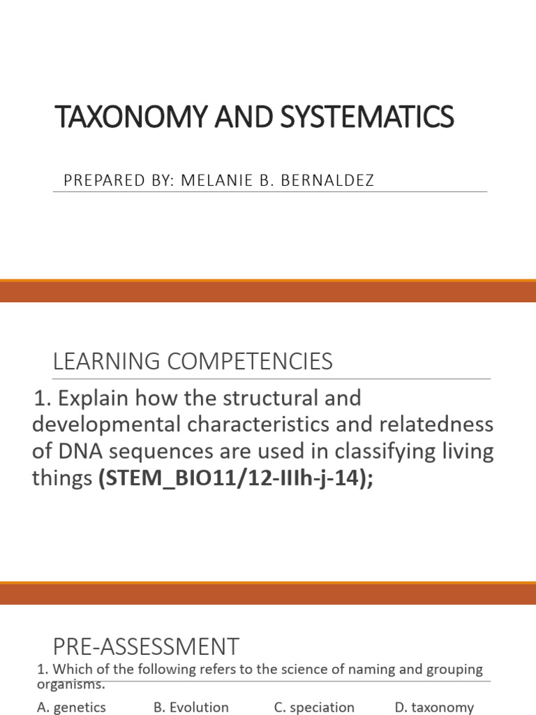 Understanding the Binomial System | PDF | Phylogenetic Tree | Molecular ...