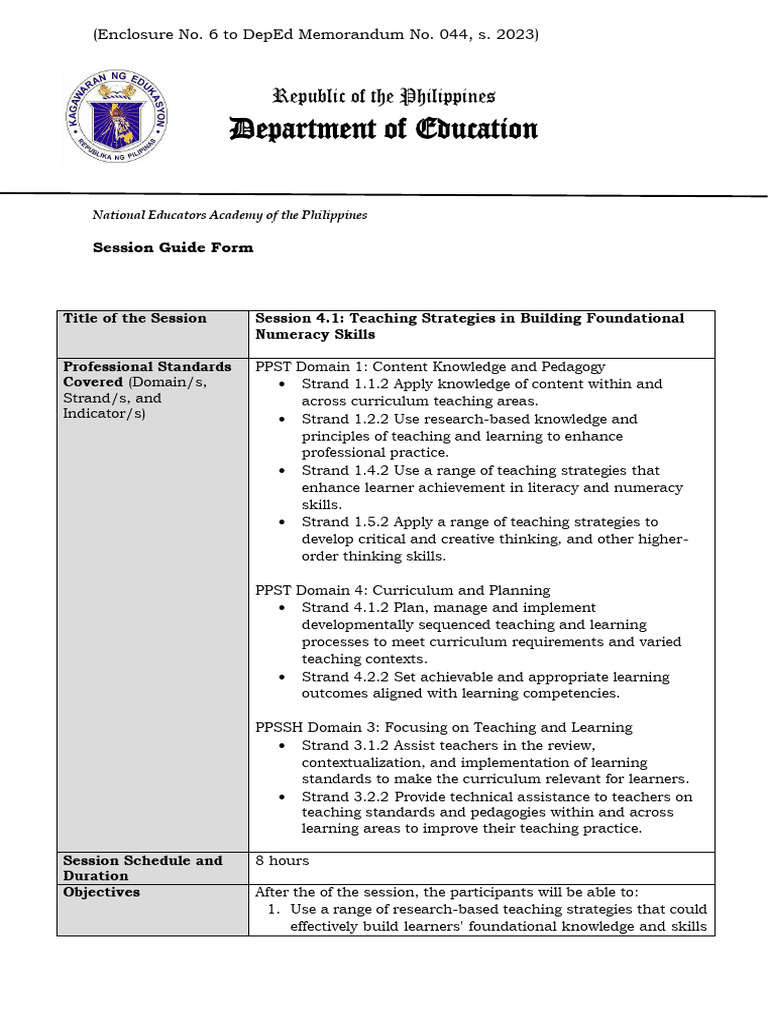 Teaching Strategies For Foundational Numeracy Pdf Curriculum Learning
