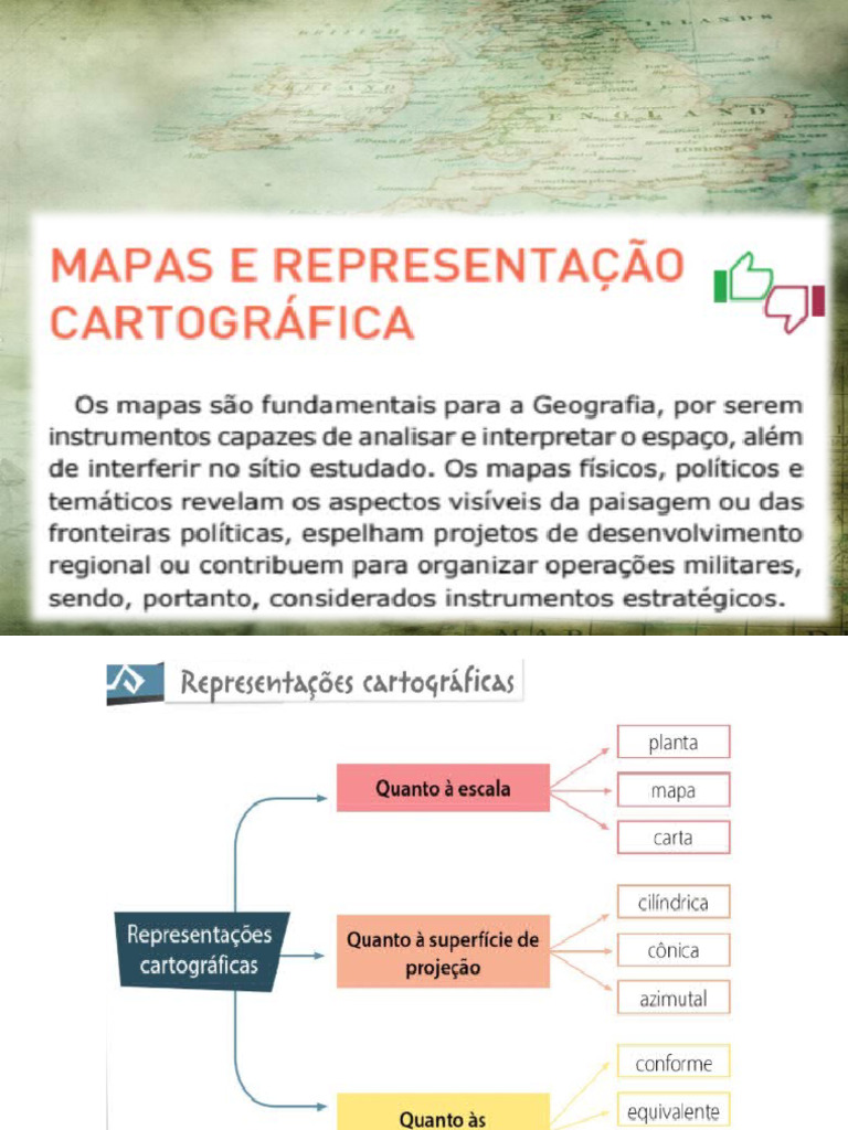Deformações e Representações em Mapas | PDF | Mapa | Satélite