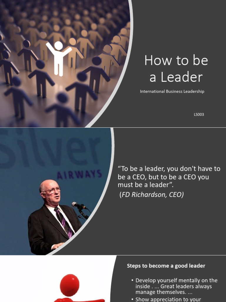 LS003 How To Be A Leader | PDF | Leadership | Mentorship