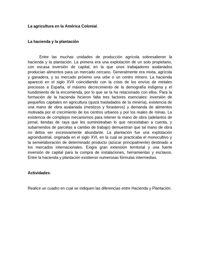 La Agricultura en La América Colonial #6 | PDF