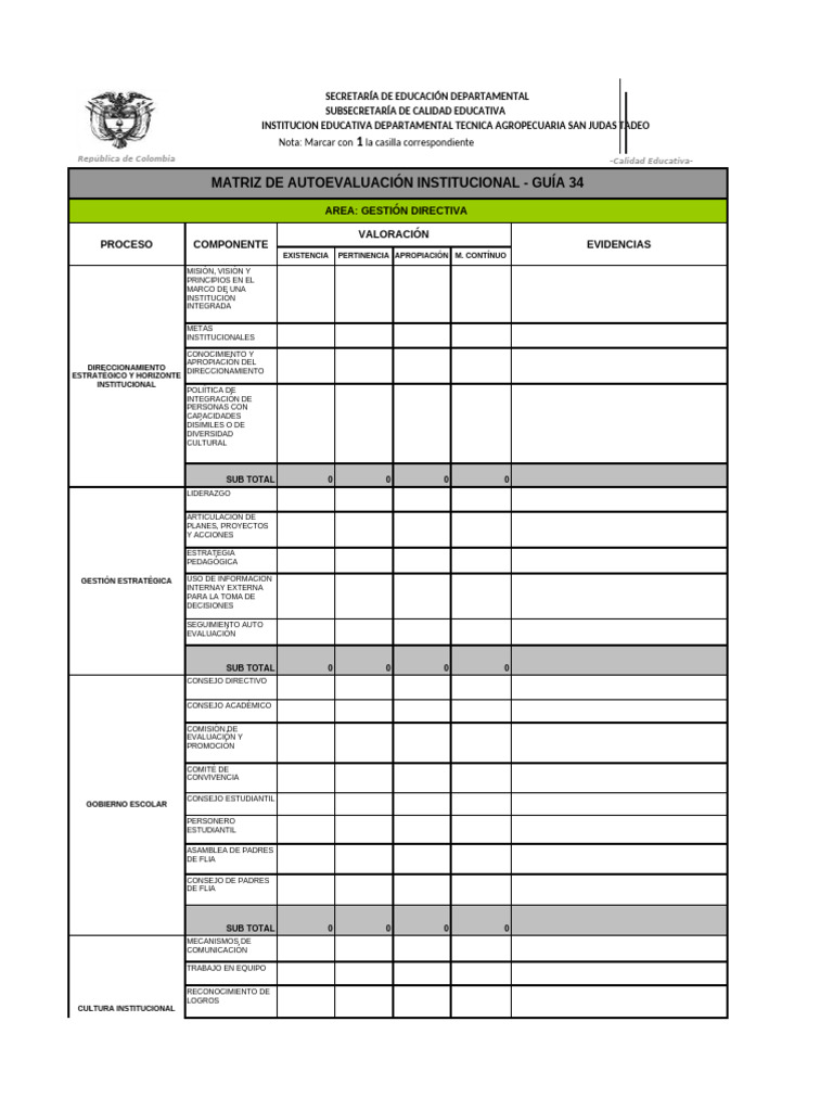 Formato Matriz - Guia 34 | PDF | Plan de estudios | Presupuesto