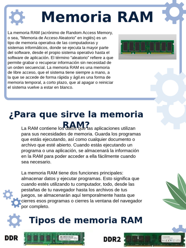 Mamoria Ram | PDF | Memoria de acceso aleatorio | Almacenamiento de ...