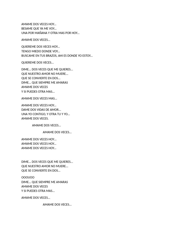 Amor Duplicado: Ámame Dos Veces | PDF