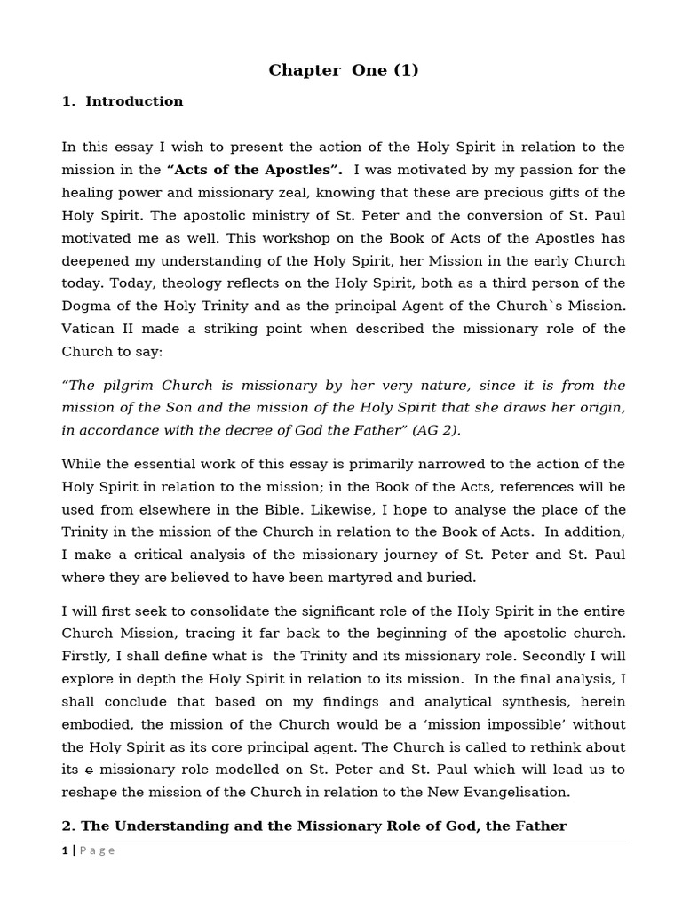 Holy Spirit's Role in Church Mission | PDF | Acts Of The Apostles ...