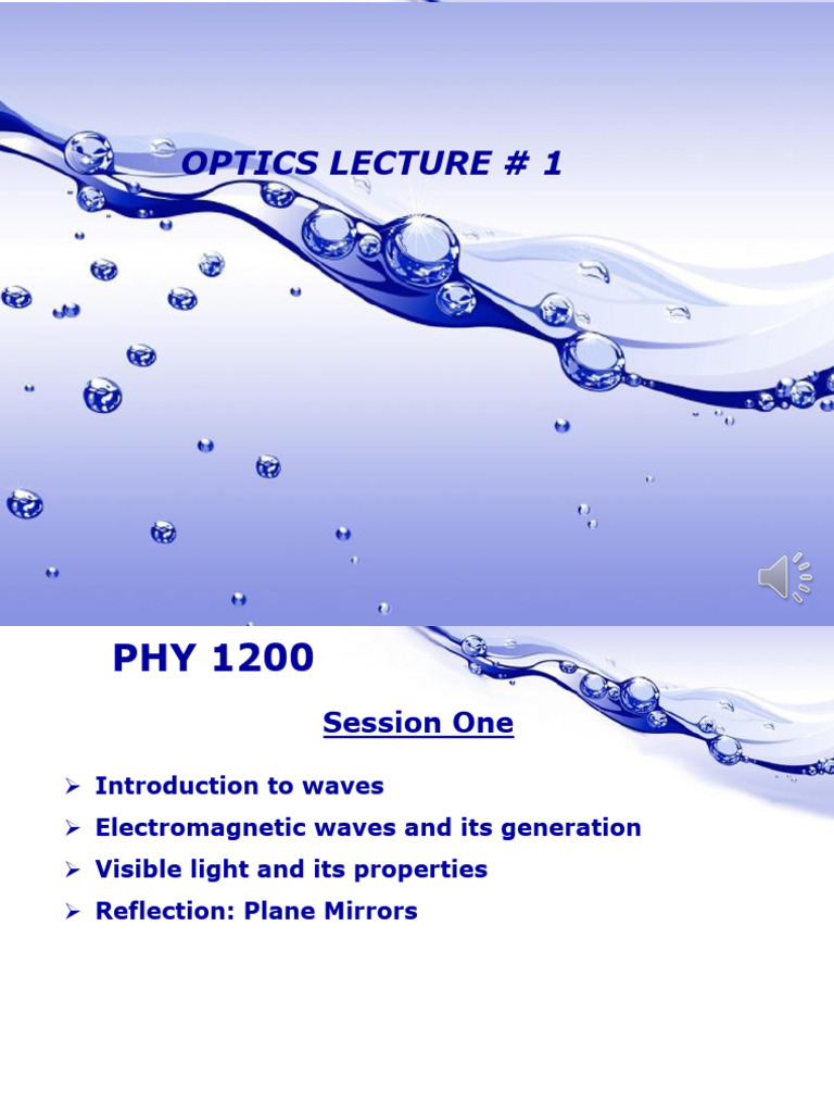 Introduction to Optics and Waves | PDF | Optics | Waves