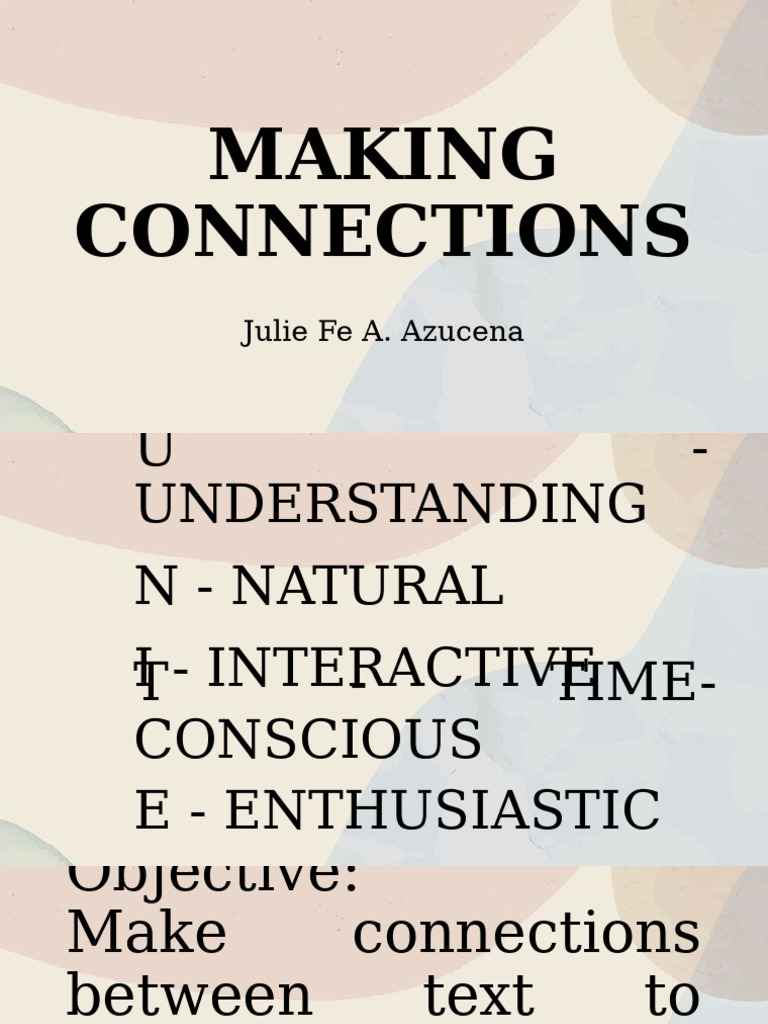 Making Connections 01-1 | PDF | Cognition | Learning