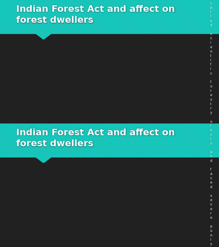 Indian Forest Act and Affect On Forest Dwellers | PDF