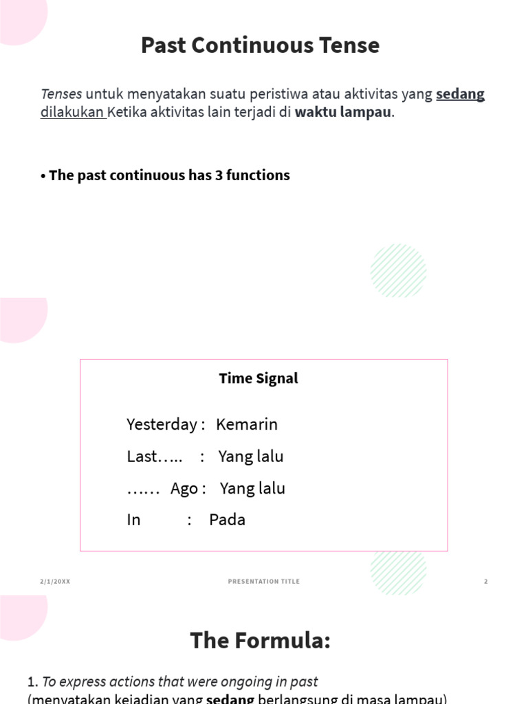 Understanding Past Continuous Tense | PDF