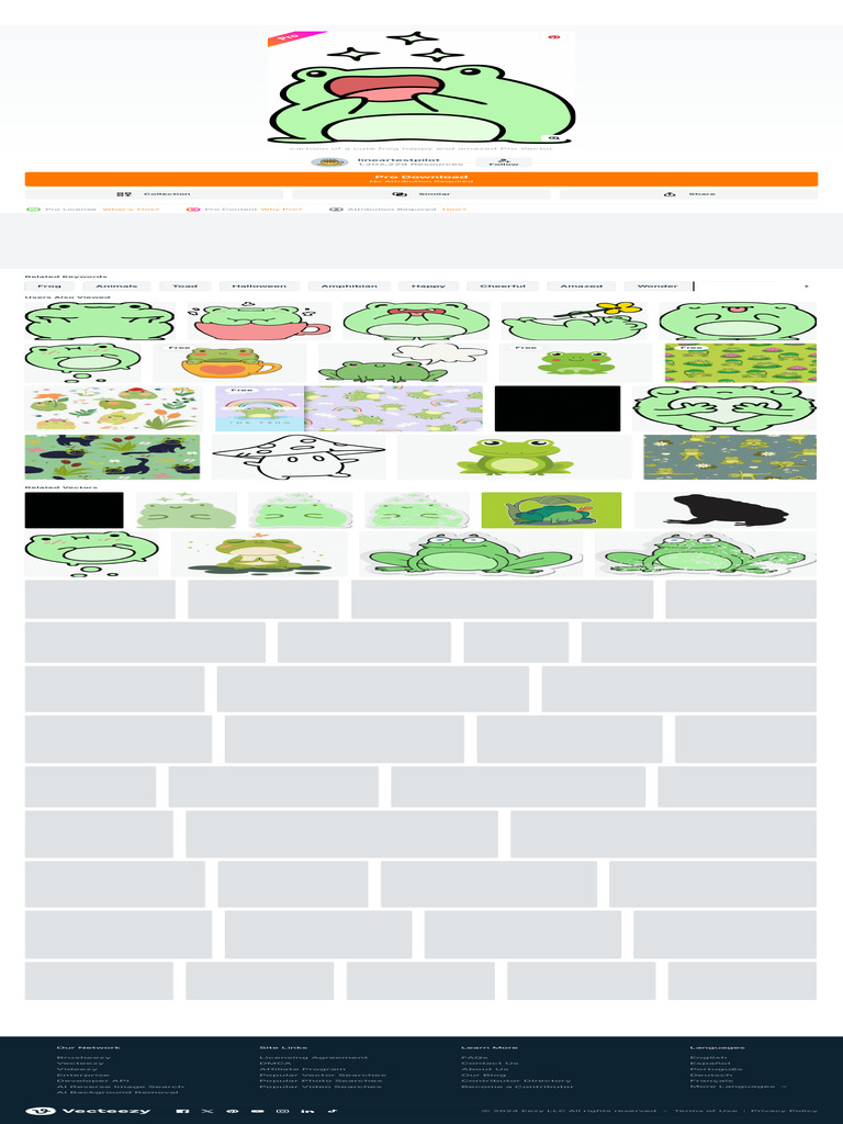 Cartoon of A Cute Frog Happy and Amazed 12550112 Vector Art at Vecteezy ...