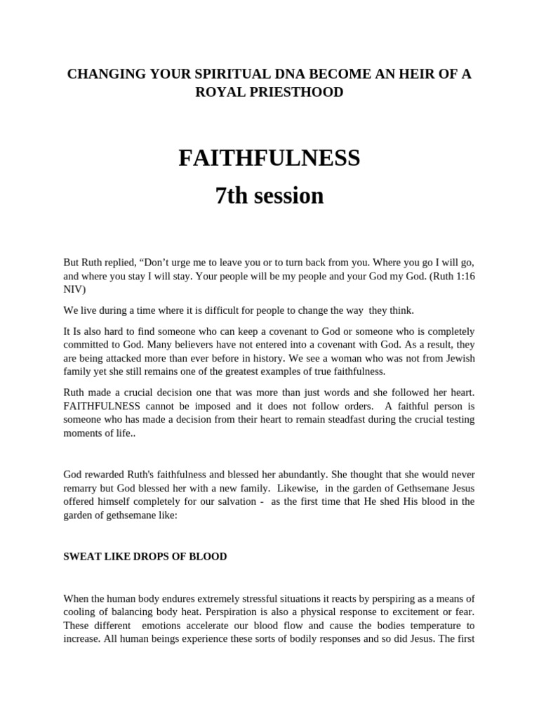 FAITHFULNESS | PDF | Jesus | Abraham