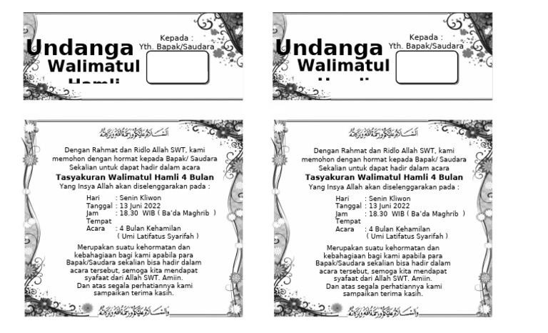 undangan kehamilan | PDF