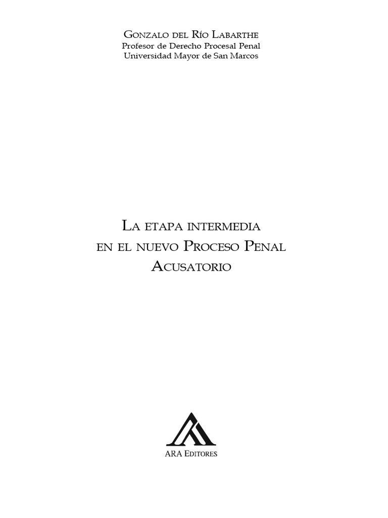 Etapa Intermedia en Proceso Penal | PDF | Ley procesal | Fiscal