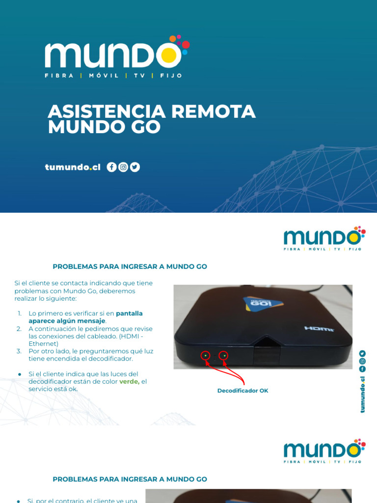 Asistencia para Mundo Go y Decodificadores | PDF