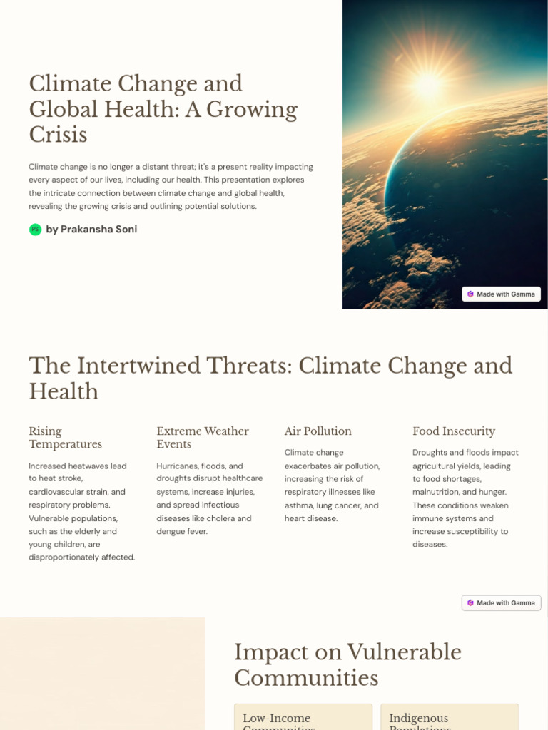 Climate Change and Global Health A Growing Crisis | PDF | Climate ...