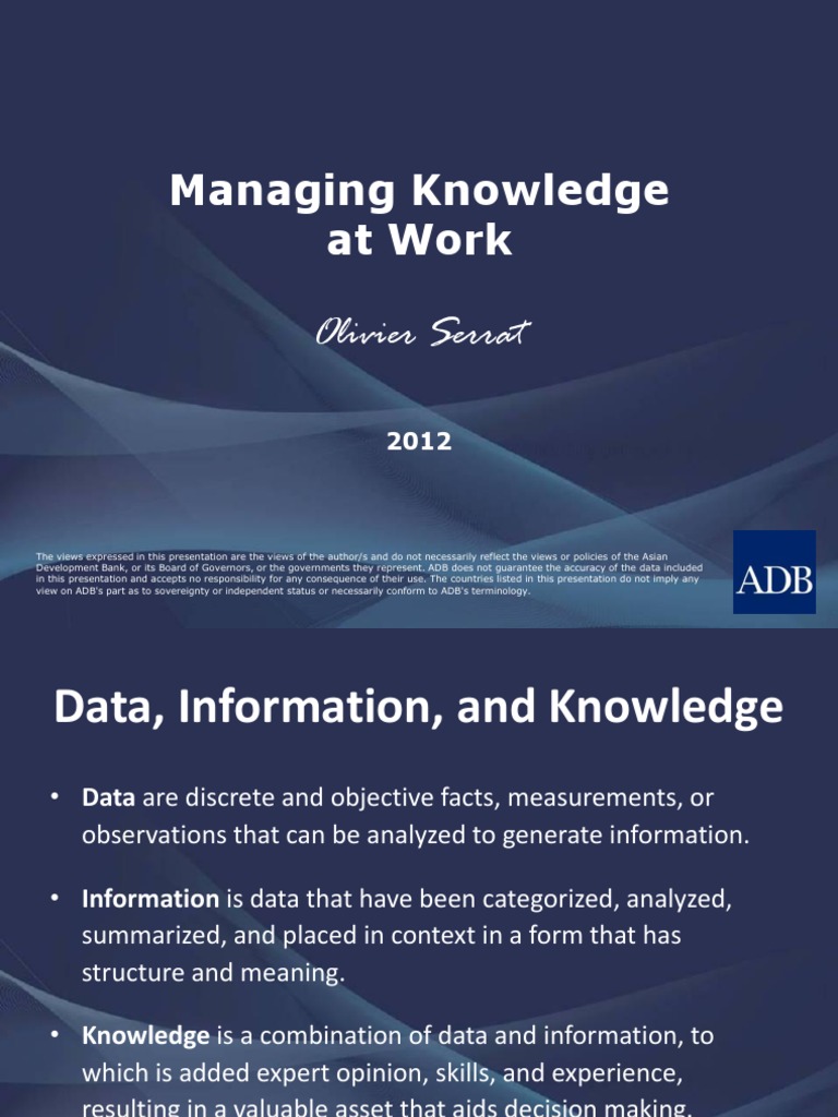 Managing Knowledge in Public Administration | PDF | Knowledge ...