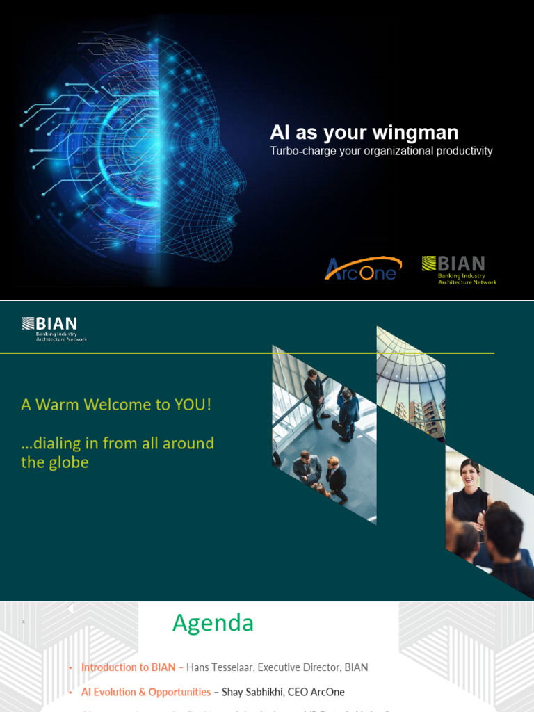 ArcOne BIAN Webinar June 2024 FINAL | PDF | Artificial Intelligence ...